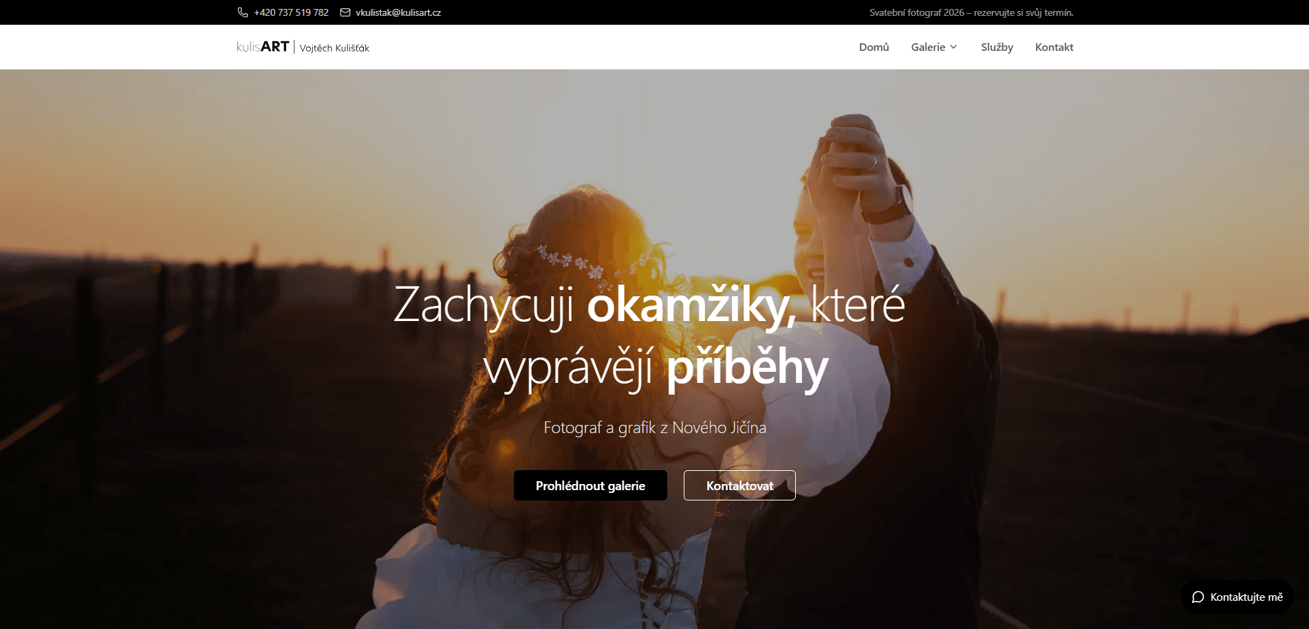 Ukázka projektu: Web pro fotografa / živnostnici